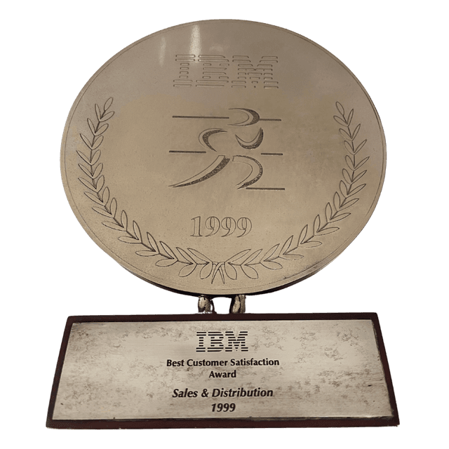 IBM BEST Customer Satisfaction Award Sales and Distribution 1999