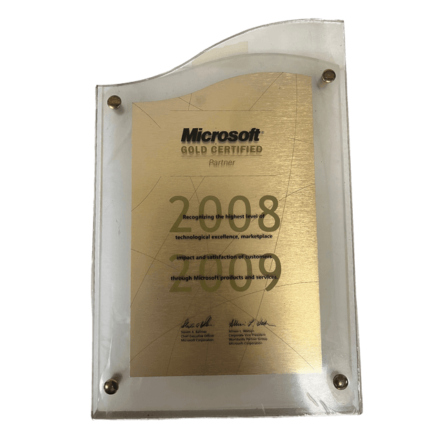 MICROSOFT GOLD CERTIFIED